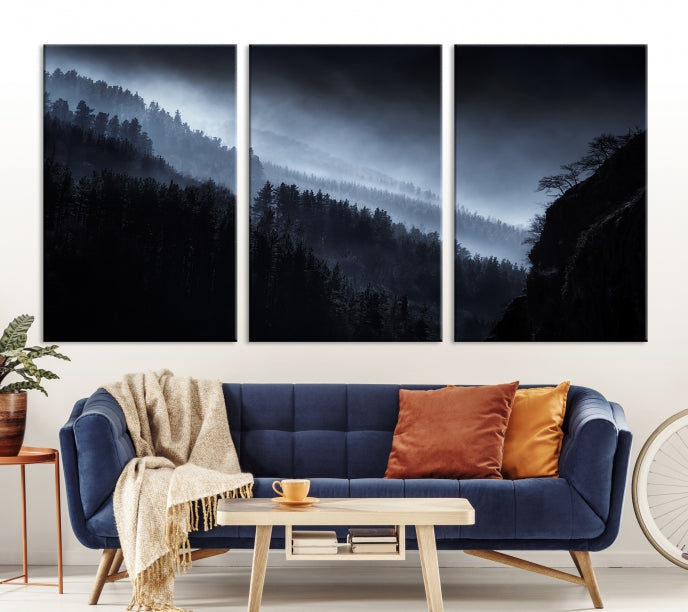 Dark Forest Wall Art Canvas Print