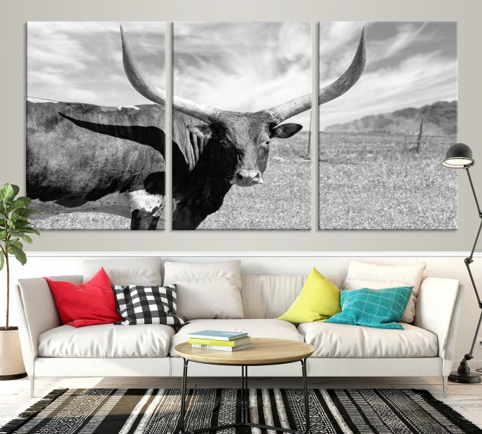 Longhorn Wall Art Canvas Print