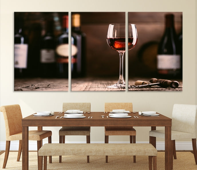 Red Wine and Bottle Canvas Print