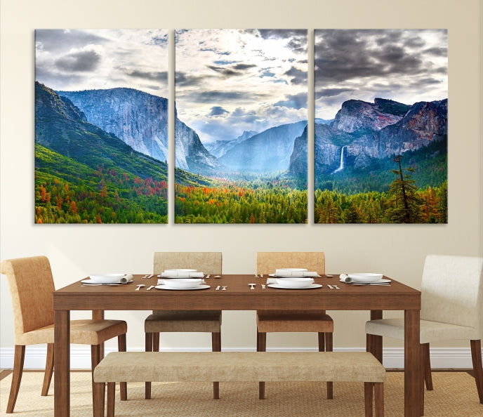 Yosemite Half Dome Park Calinia Wall Art Toile Imprimer El Capitan