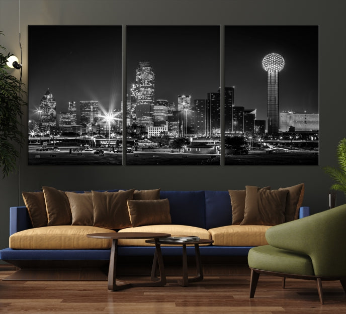 Dallas City Wall Art Canvas Print