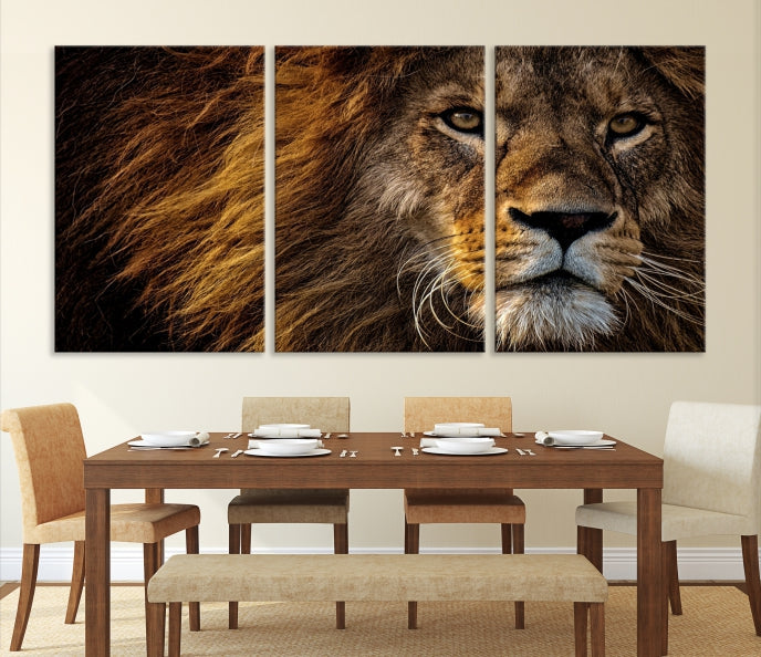 Art mural grand lion Impression sur toile