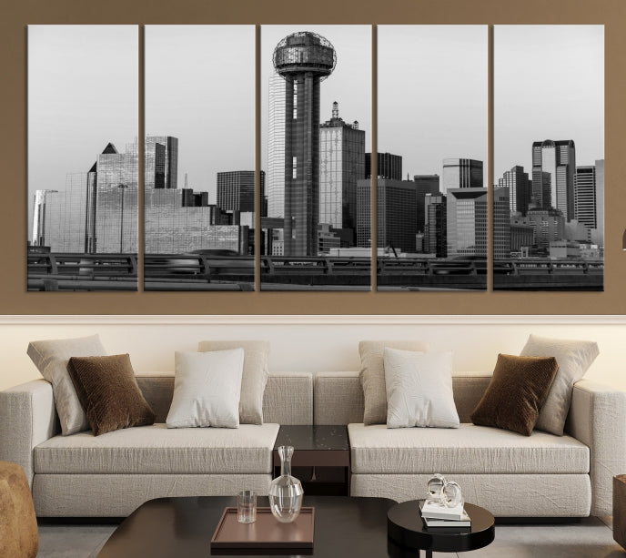 Dallas City Wall Art Canvas Print