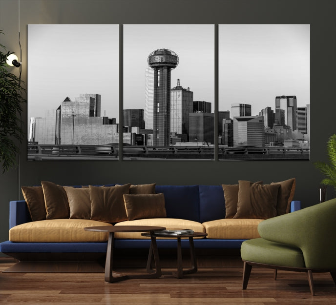 Dallas City Canvas Print, Dallas Skyline, Dallas Wall Art, Dallas Texas, Impression sur toile, Toile de Dallas, Art de Dallas, Impression sur toile de Dallas,