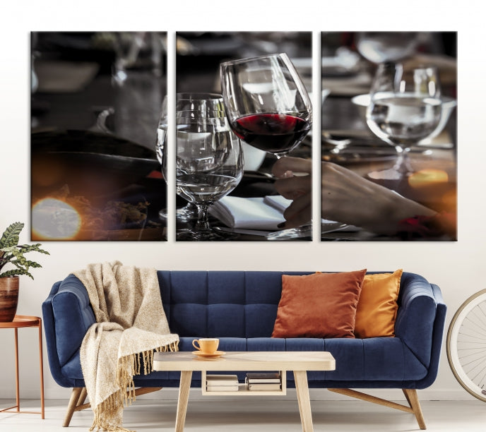 Red Wine and Glass Canvas Print