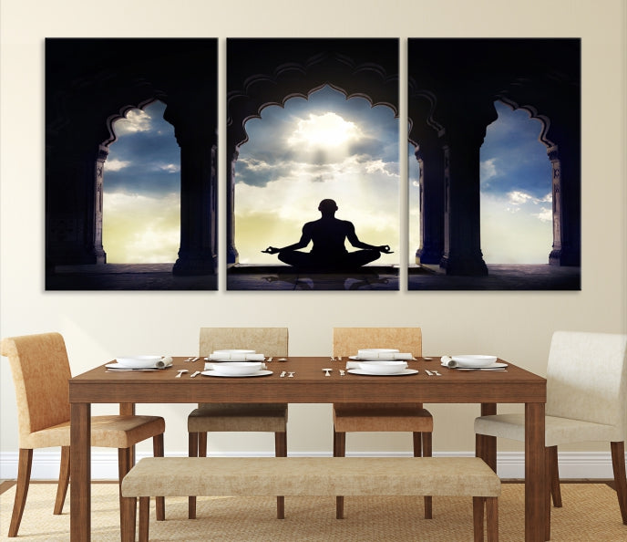 Women and Yoga Wall Art Canvas Print