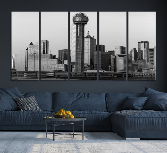 Dallas City Wall Art Canvas Print