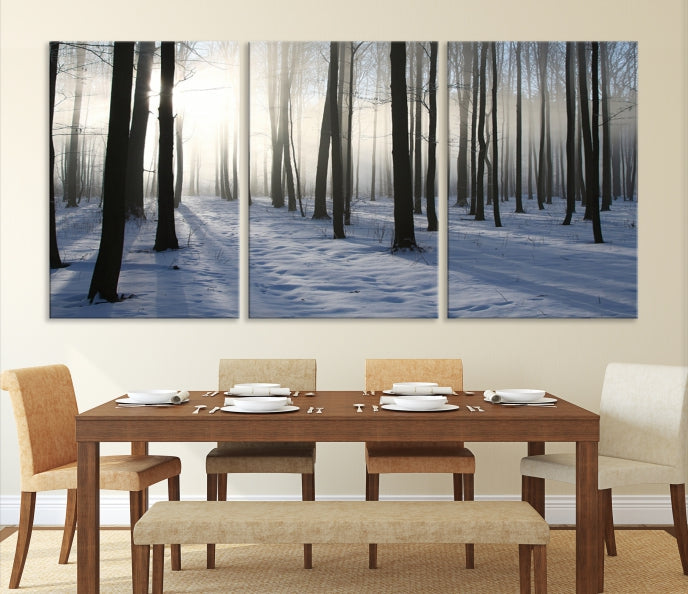 Night Forest Wall Art Canvas Print