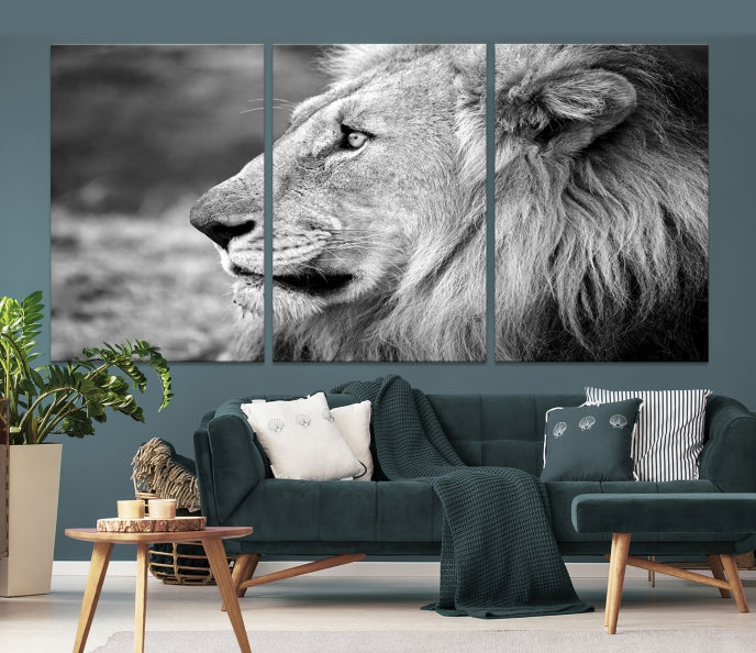 Art mural lion Impression sur toile