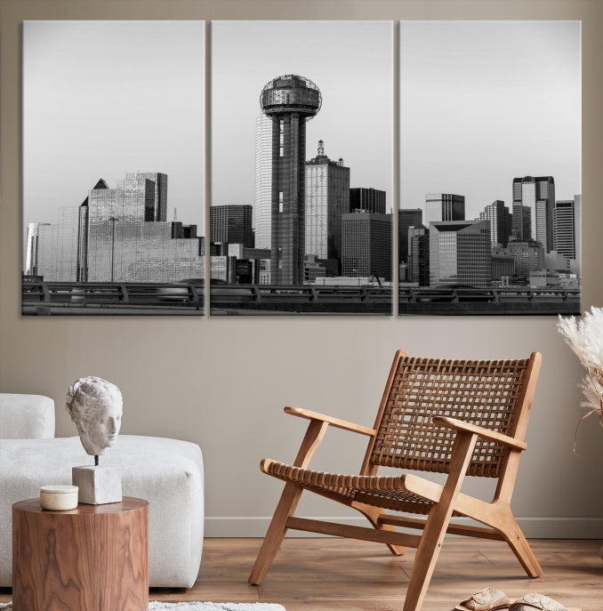 Dallas City Canvas Print, Dallas Skyline, Dallas Wall Art, Dallas Texas