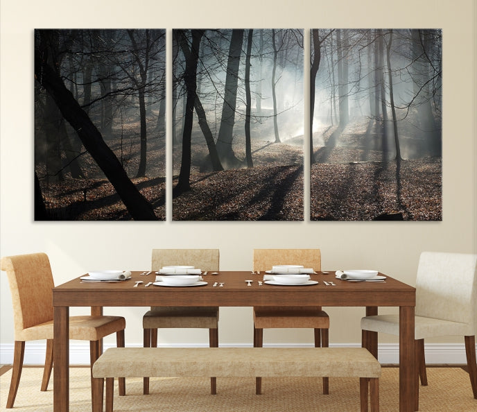 Dark Family and Tree Wall Art Canvas Print