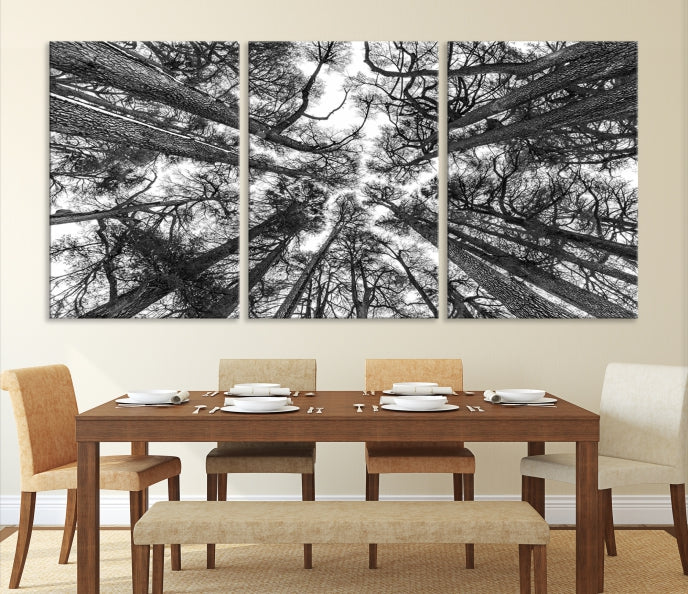 Trees Contemporary Art Canvas Print