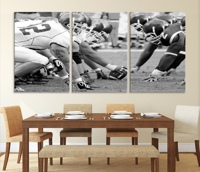 American Football Player Wall Art Canvas Print