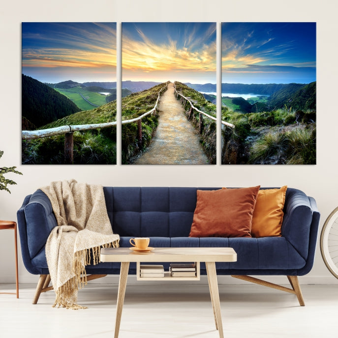 Impression sur toile d’art mural de paysage de montagne