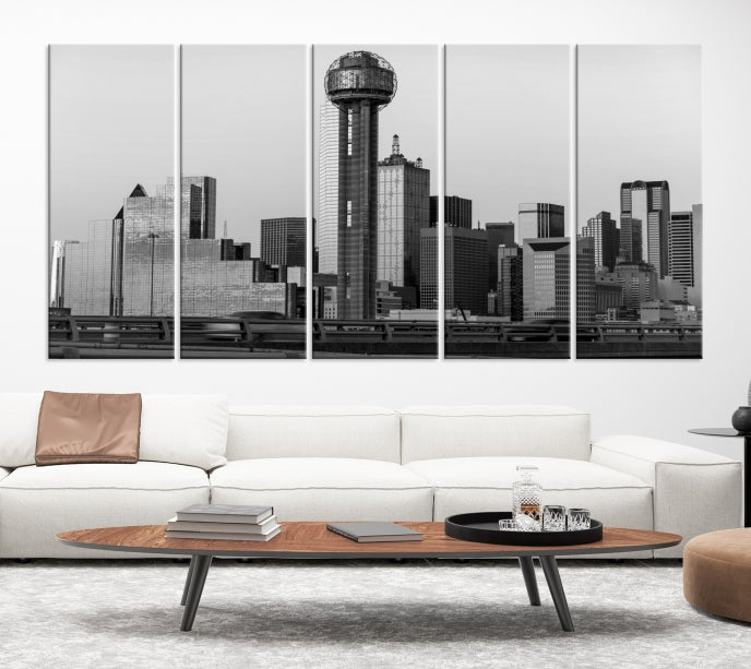 Dallas City Wall Art Canvas Print