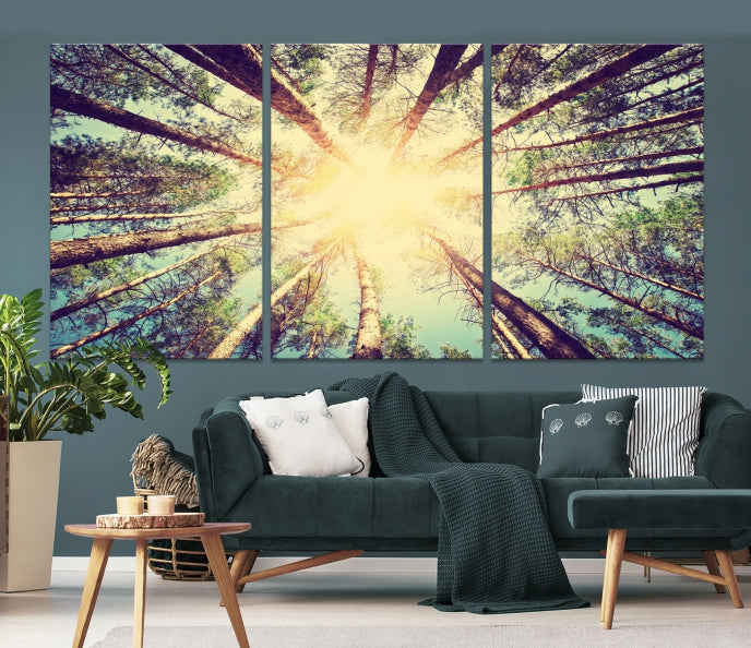 Arbre et soleil Impression sur toile