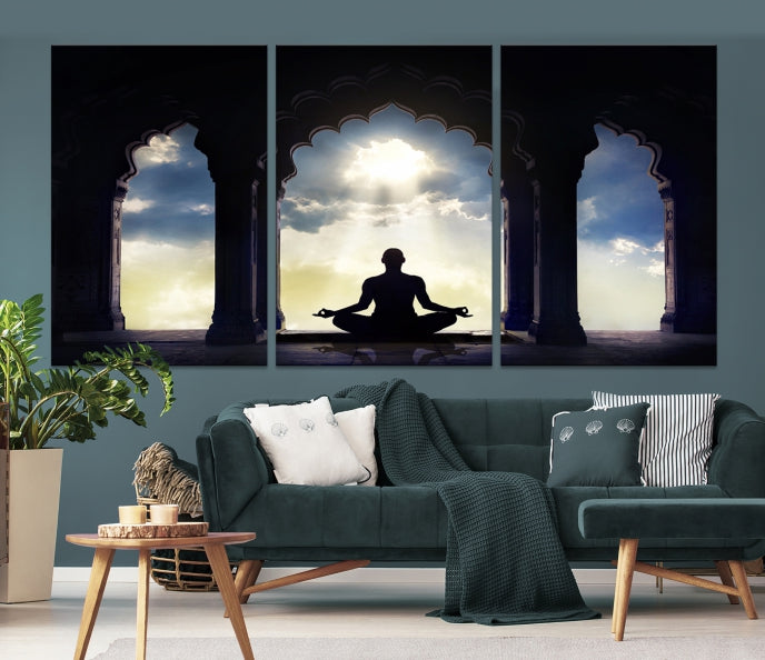 Women and Yoga Wall Art Canvas Print