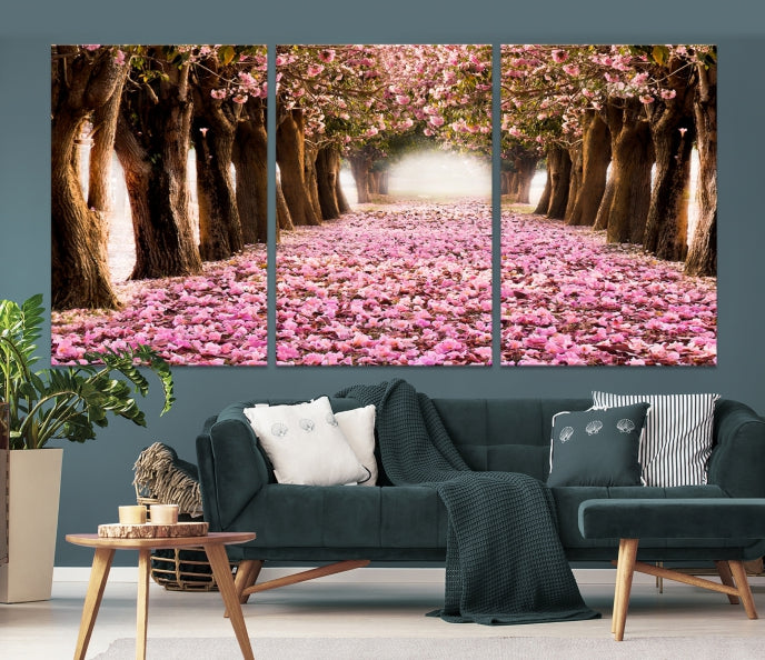 Art mural de cerisiers en fleurs Impression sur toile