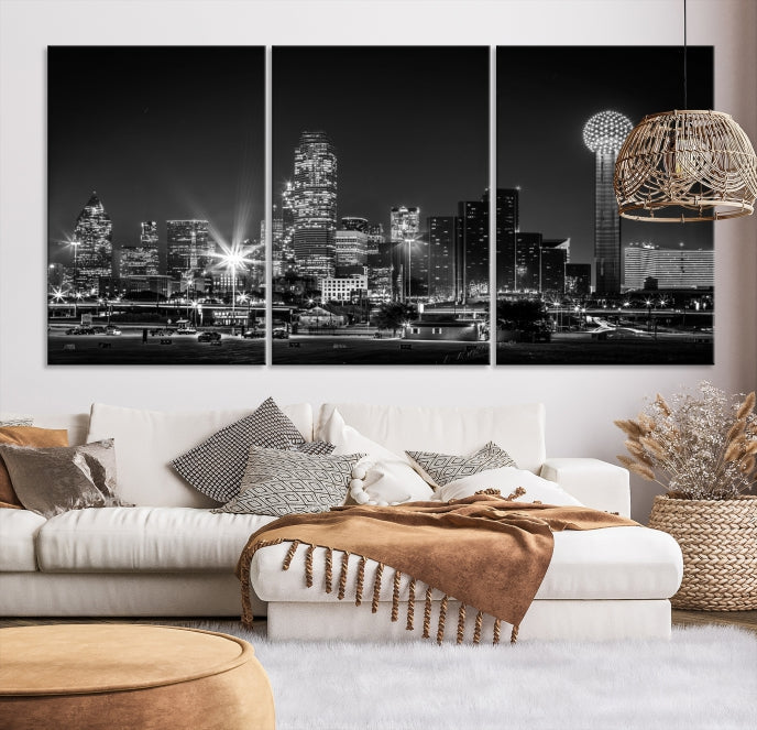 Dallas City Wall Art Canvas Print