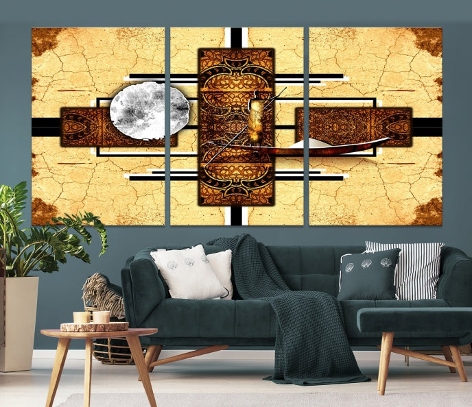 African Style Abstract Wall Art Canvas Print