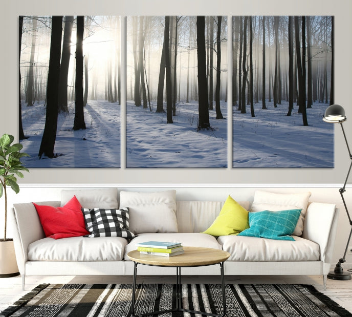 Night Forest Wall Art Canvas Print