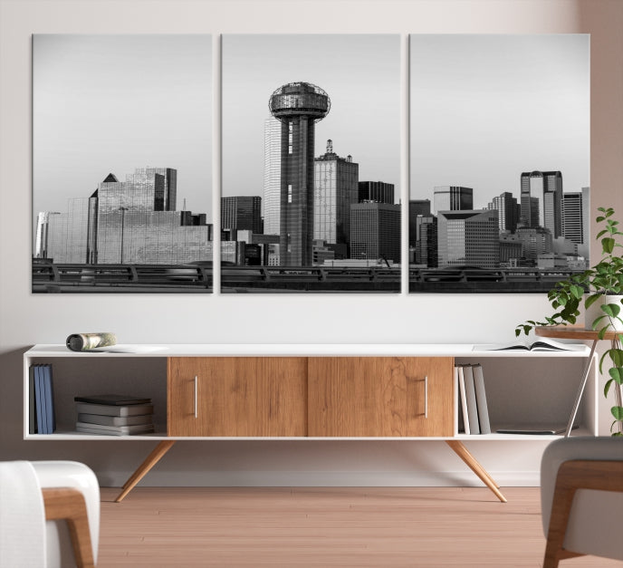 Impresión de lienzo de la ciudad de Dallas, Skyline de Dallas, Arte de la pared de Dallas, Dallas Texas, Impresión de lienzo, Lienzo de Dallas, Arte de Dallas, Impresión de lienzo de Dallas,