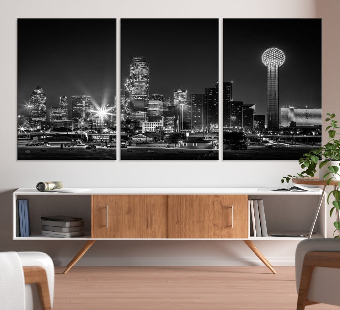 Dallas City Wall Art Canvas Print