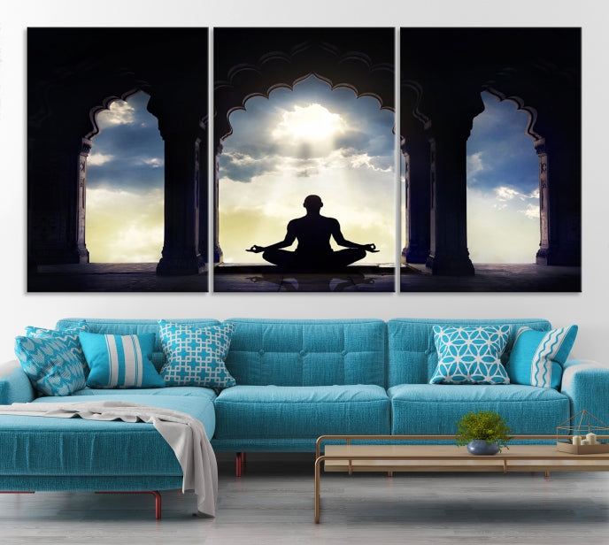 Women and Yoga Wall Art Canvas Print