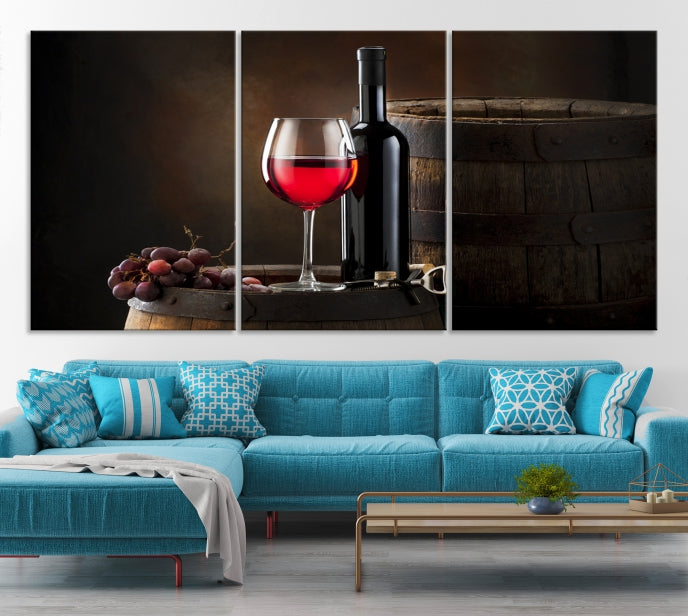 Red Wine and Bottle Canvas Print