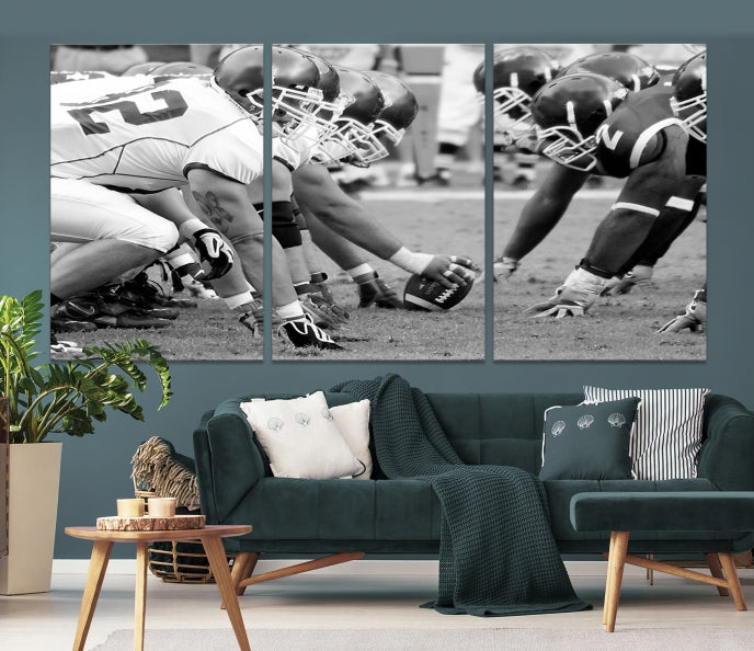 American Football Player Wall Art Canvas Print