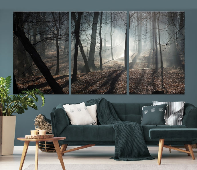 Art mural famille sombre et arbre Impression sur toile