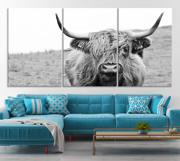 Newfoundland Cow Art Wall Art Canvas Print