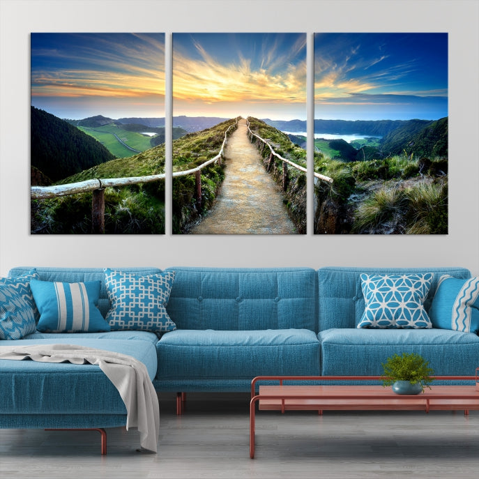 Impression sur toile d’art mural de paysage de montagne