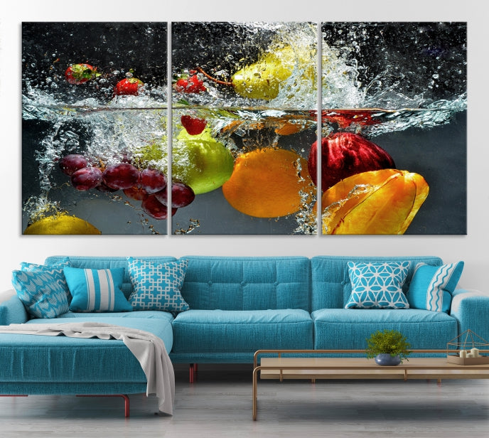 Lienzo decorativo para pared con diseño de Kithen Vegetales World