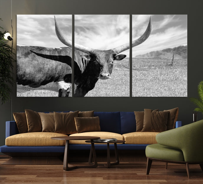 Longhorn Wall Art Canvas Print