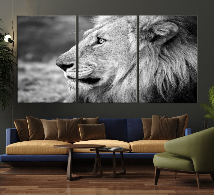 Art mural lion Impression sur toile