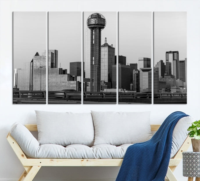 Dallas City Wall Art Canvas Print