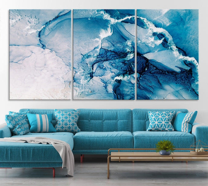 Fluid Effect Wall Art Abstract Canvas Wall Art Print