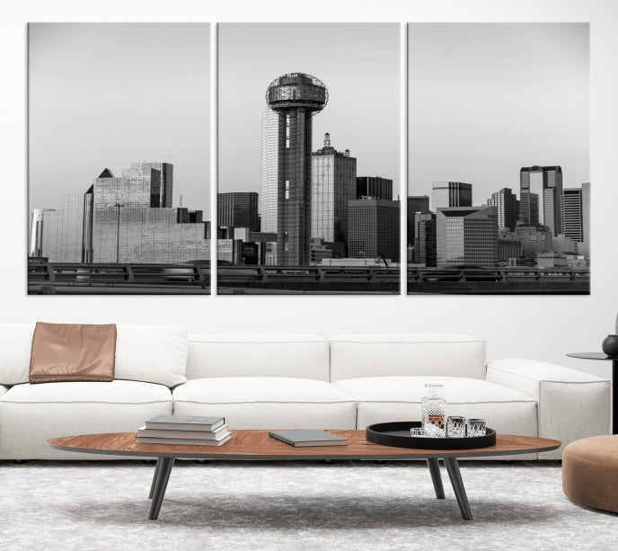 Dallas City Canvas Print, Dallas Skyline, Dallas Wall Art, Dallas Texas