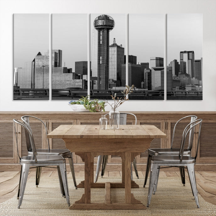 Dallas City Wall Art Canvas Print