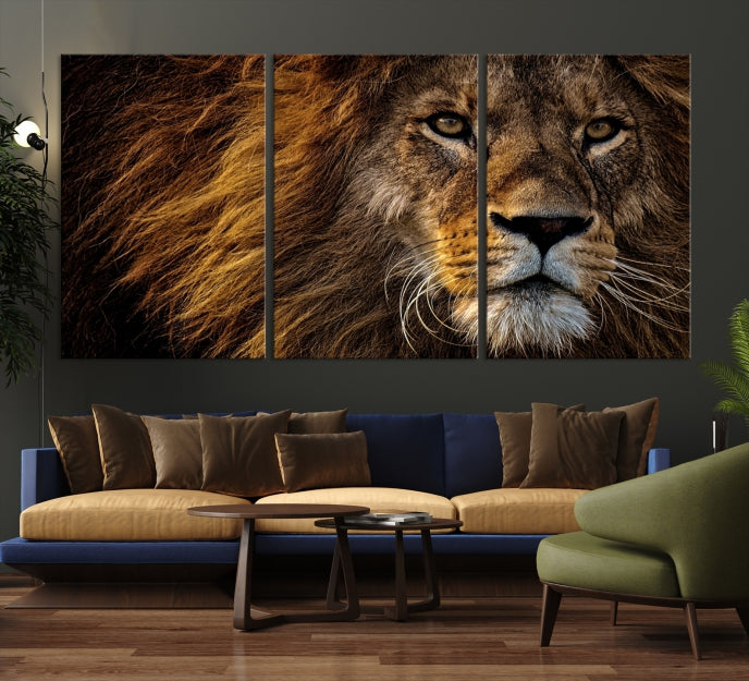 Art mural grand lion Impression sur toile