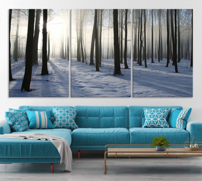 Night Forest Wall Art Canvas Print