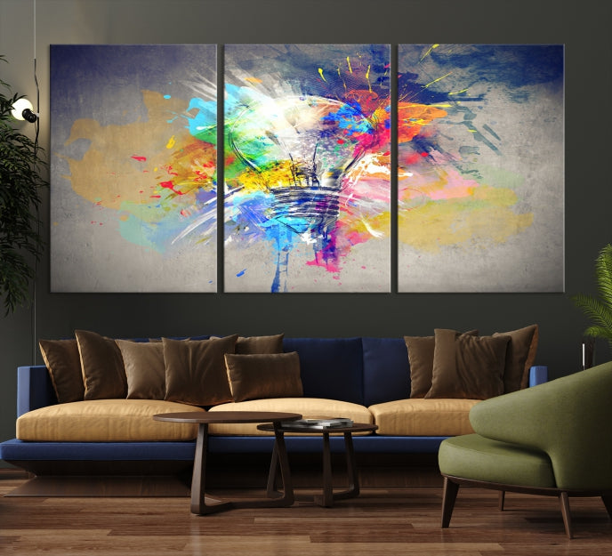 Lamp Abstract Color Wall Art Canvas Print