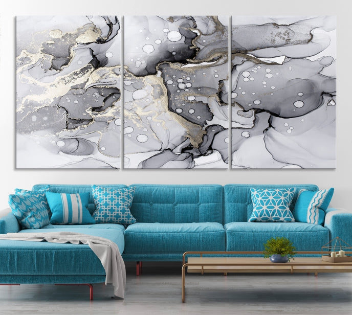 Marble Fluid Effect Wall Art Abstract Canvas Wall Art Print