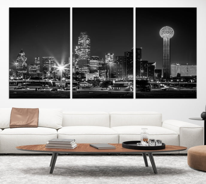 Dallas City Wall Art Canvas Print