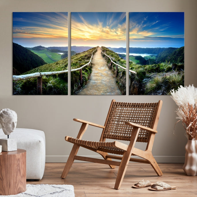 Impression sur toile d’art mural de paysage de montagne