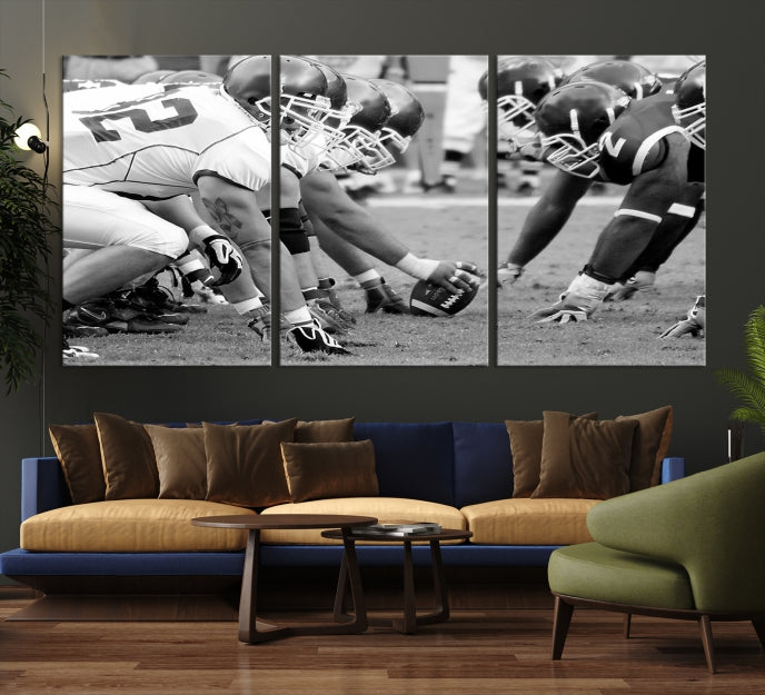 American Football Player Wall Art Canvas Print