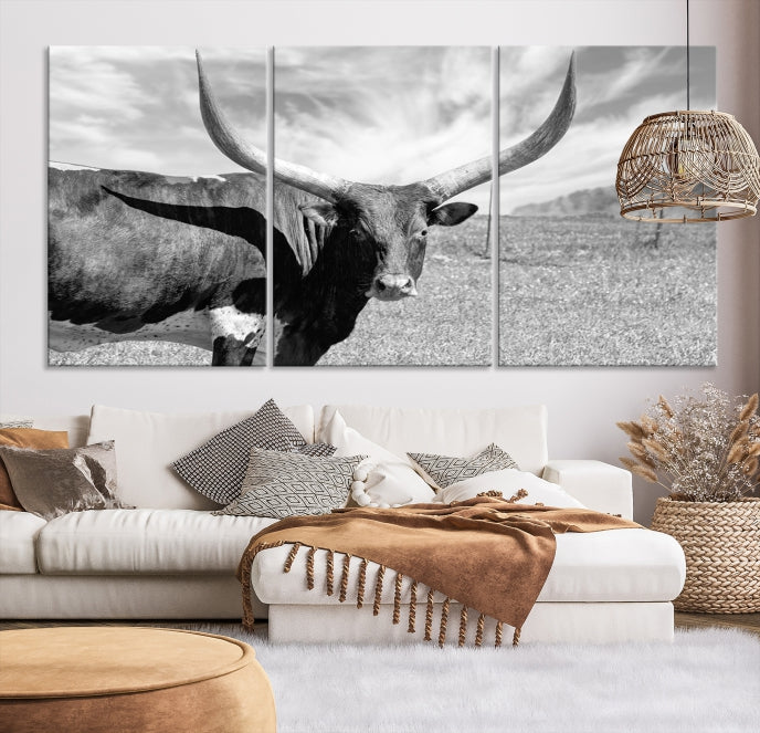 Longhorn Wall Art Canvas Print