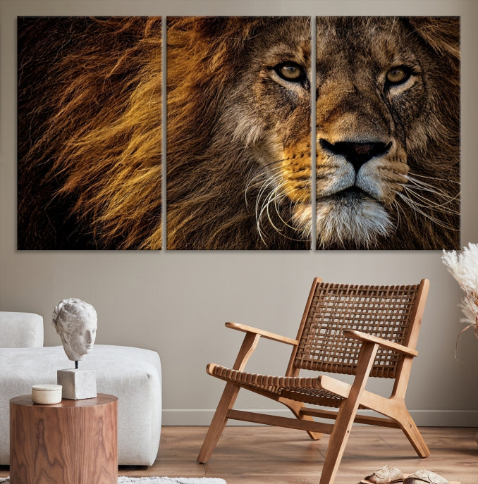 Big Lion Wall Art Canvas Print