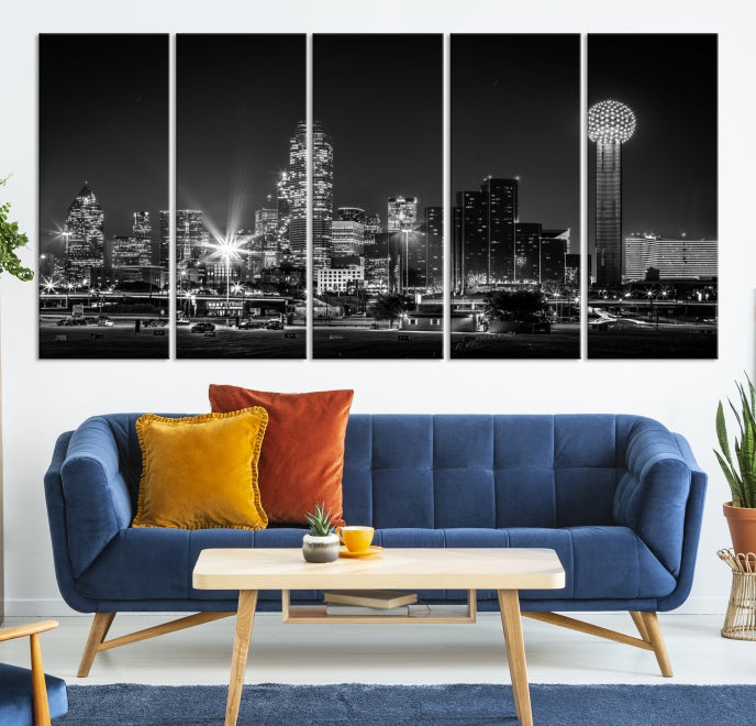 Impresión de lienzo de la ciudad de Dallas, Skyline de Dallas, Arte de la pared de Dallas, Dallas Texas, Impresión de lienzo, Lienzo de Dallas, Arte de Dallas, Impresión de lienzo de Dallas,